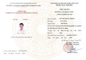 Trang chủ 43 chứng chỉ sư phạm